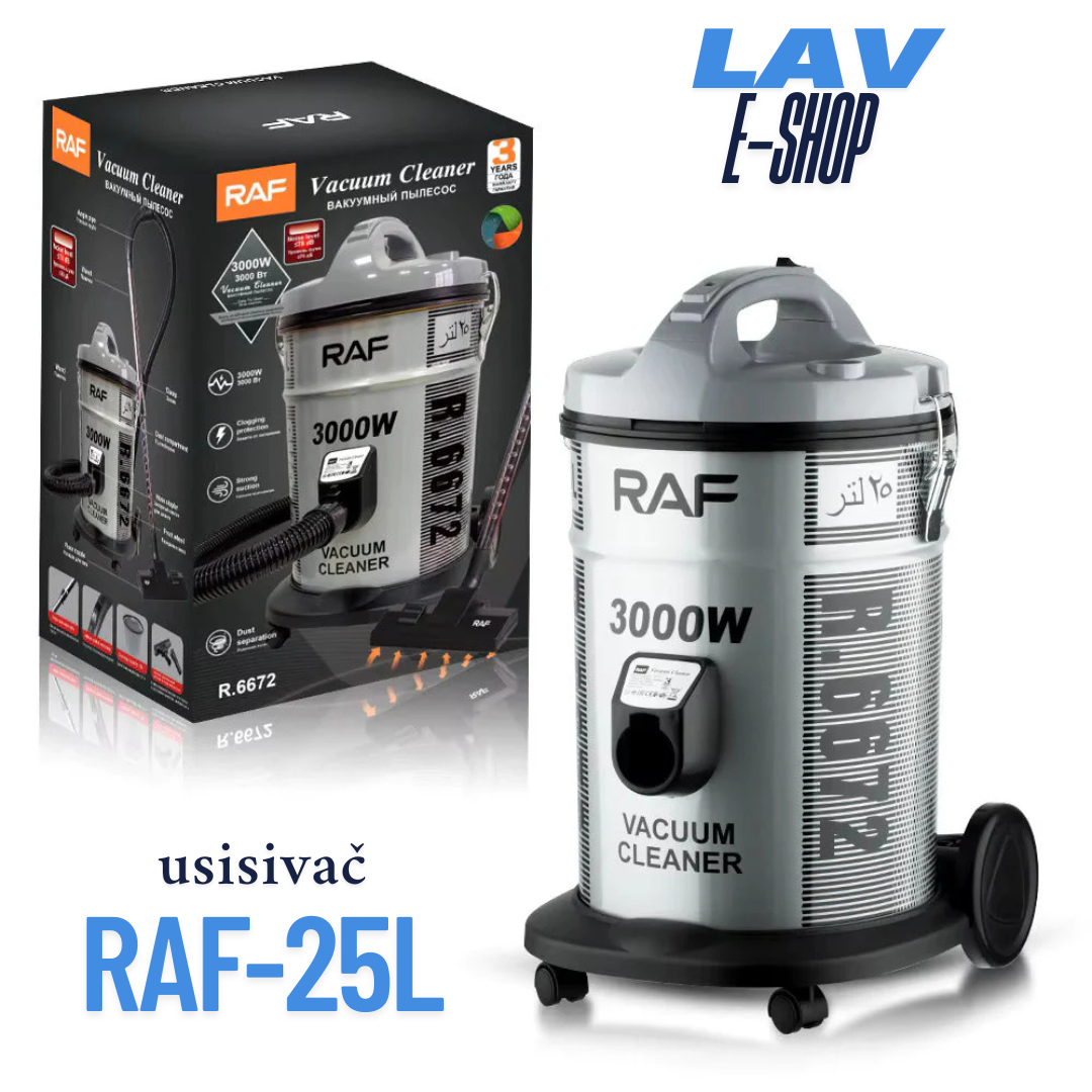 INDUSTRIJSKI SUVO-MOKRI USISAVAČ RAF 25L