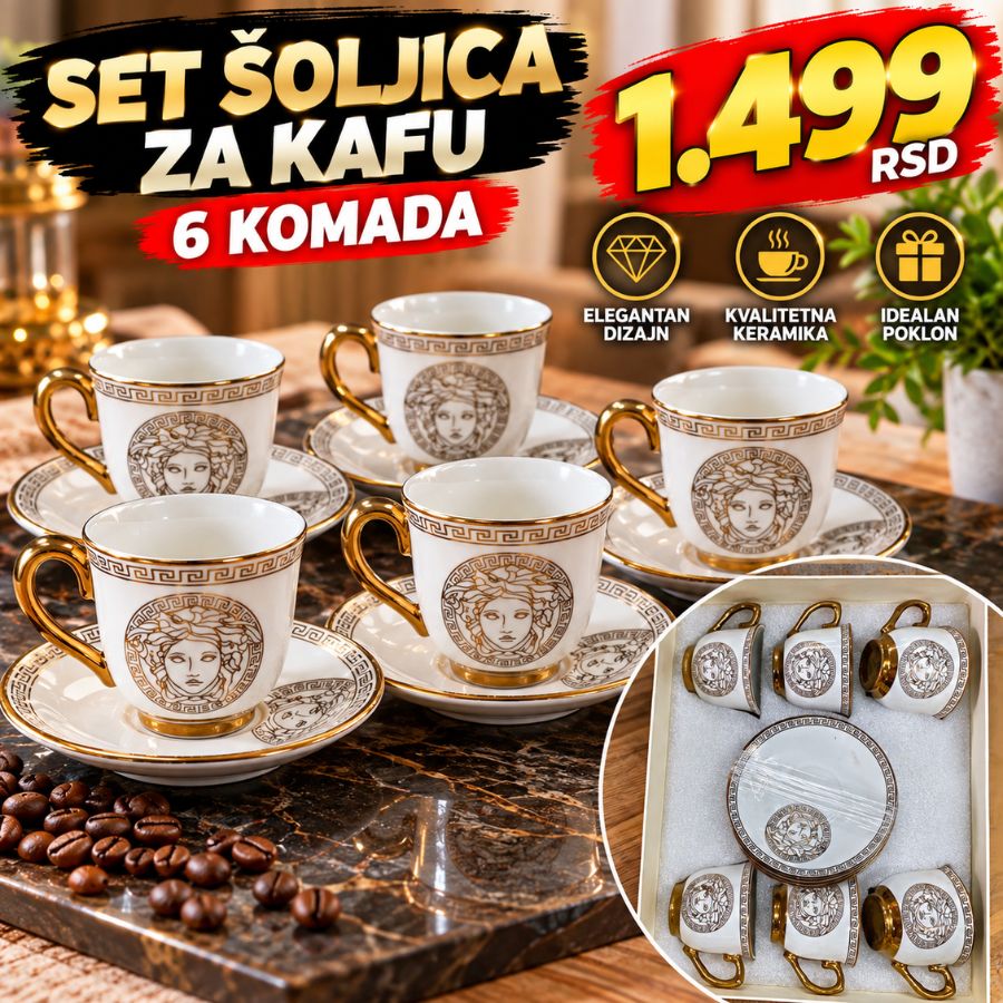 SET ŠOLJICA ZA KAFU-6 KOMADA