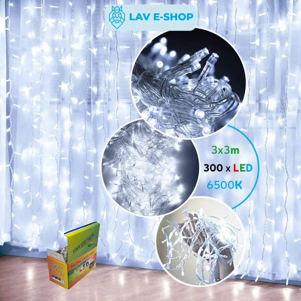 LED ZAVESA 3x3m
