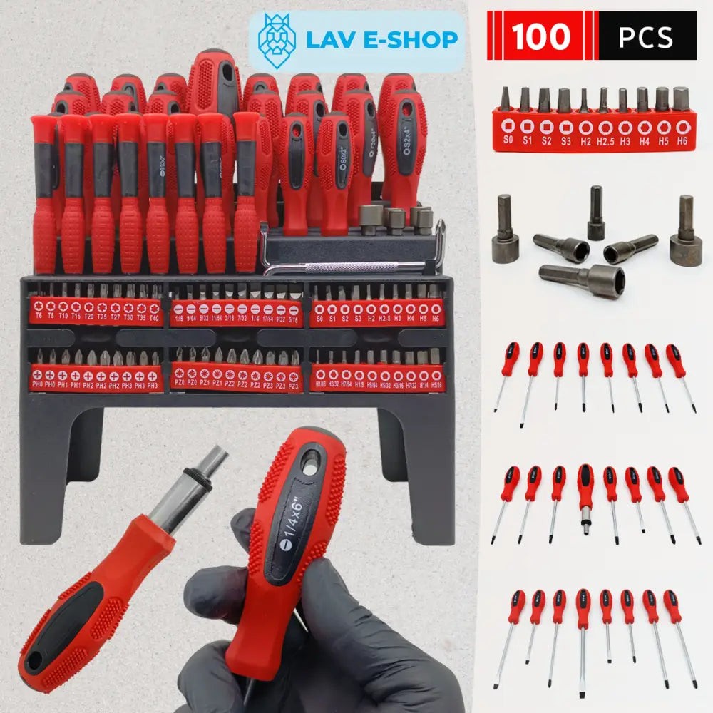 100-DELNI SET ODVIJAČA I BITOVA Alat