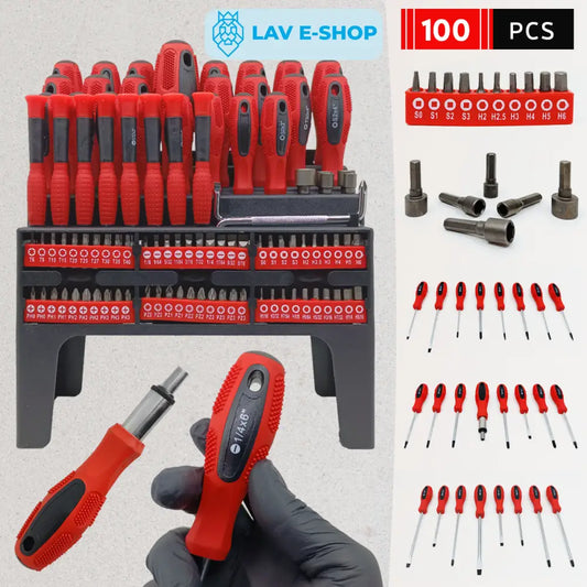 100-DELNI SET ODVIJAČA I BITOVA Alat