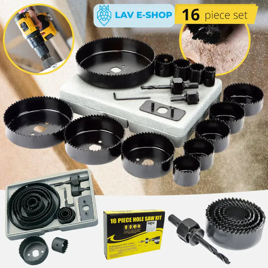 16-DELNI SET KRUNA ZA BUŠENJE DRVETA I PLASTIKE