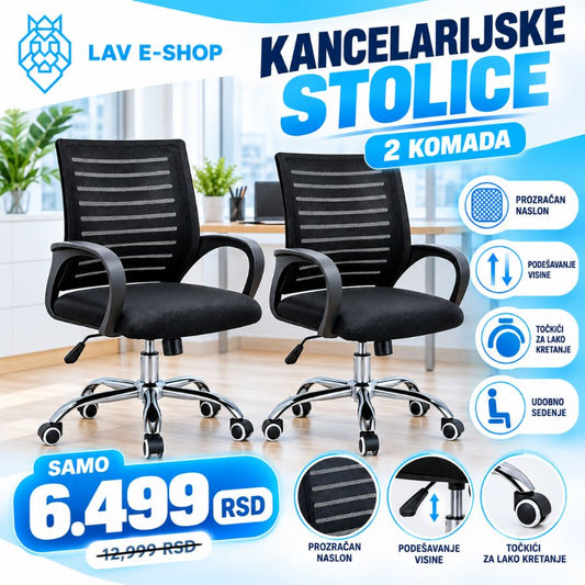 KANCELARIJSKA STOLICA- 2 kom