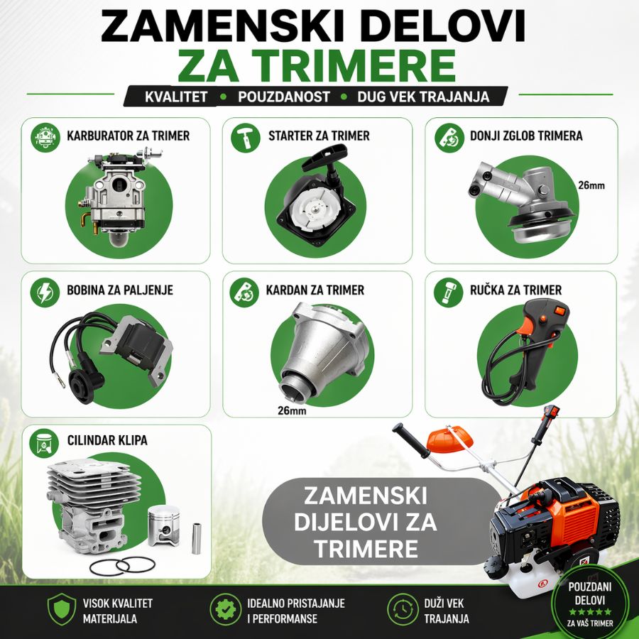 ZAMENSKI DELOVI ZA TRIMER