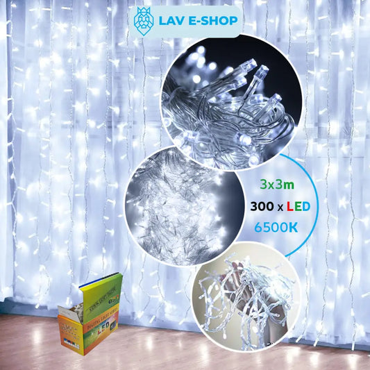 LED ZAVESA 3x3m