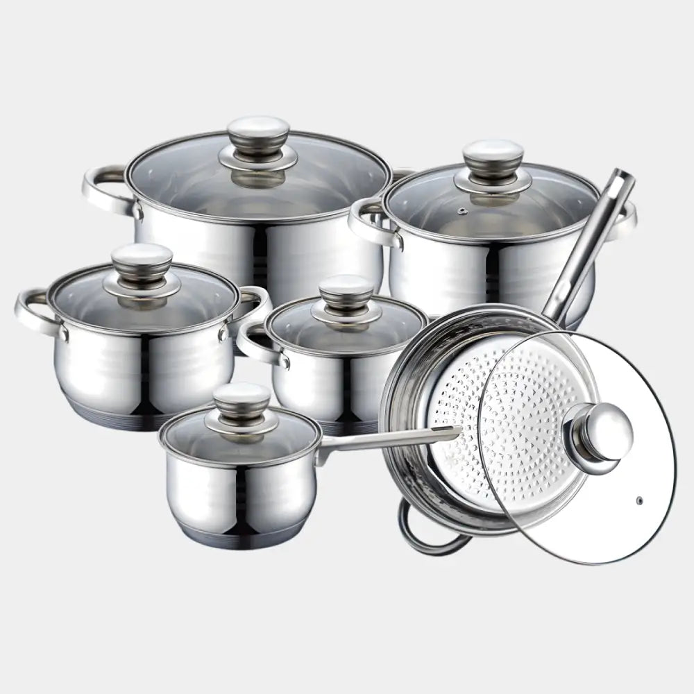 Set Lonaca (12-Dijelni) + Pribora Za Jelo (24-Dijelni) Kuhinja
