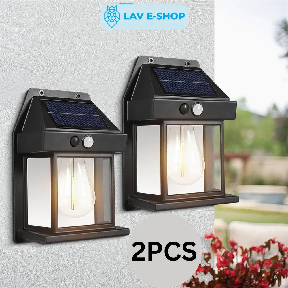 SOLARNA ZIDNA LAMPA ’PALLE’- 2kom
